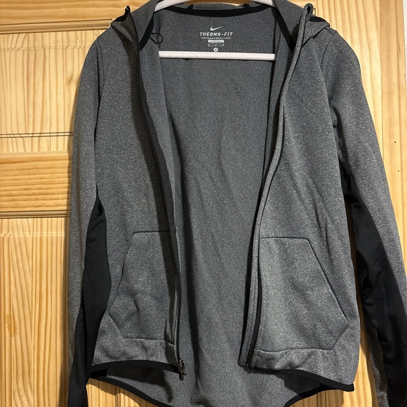 Nike Therma-Fit Hoodie in Gray and Black - Picture 1 of 4